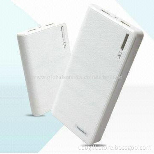 Wallet Style LED Flashlight Power Bank 20,000mAh with 8 Adapters Connectors